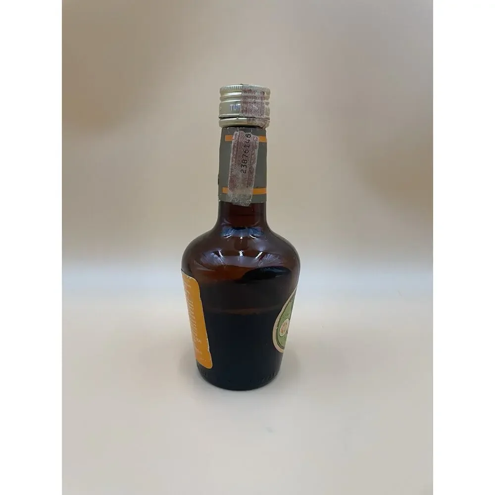 Vintage 80's Liquor Bottle DeKuyper Orange Bitters Anchor Brown Glass Empty